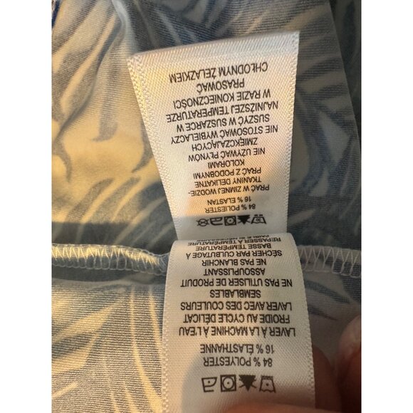 Tommy Bahama Golf Polo Size Small NWT UPF 50 Blue Print Collared 1/4 Zip Sleevel - Picture 8 of 10